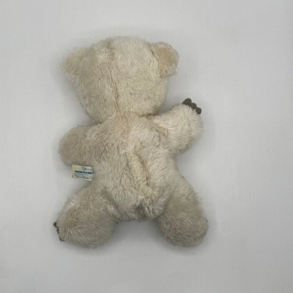 Knickerbocker Plush Teddy Bear Kids 10in White Animals of Distinction Vintage